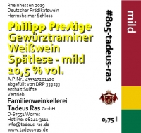 Gewürztraminer, Phillipp Prestige